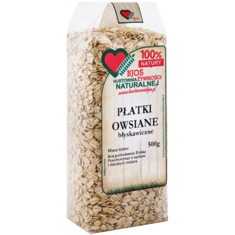 Płatki owsiane bezglutenowe 500g BJOS - Wiesiołek-Pharma