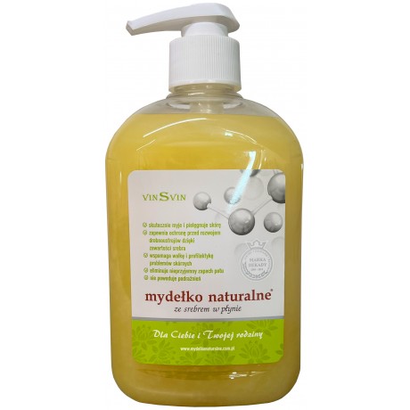 Mydło nat. z nanosrebrem w płynie 500ml VINSVIN - Wiesiołek-Pharma