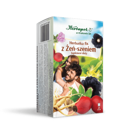 Herbatka z żeń-szeniem Ginsamix 20x3g Herbapol KRAKÓW