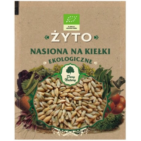 Nasiona na kiełki - żyto 50g EKO DARY NATURY - Wiesiołek-Pharma