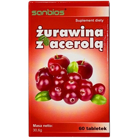Żurawina z acerolą 60 tabl. SANBIOS - Wiesiołek-Pharma