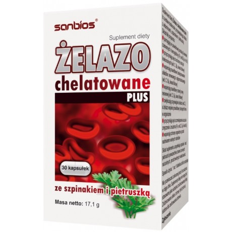 Żelazo chelatowane plus 30 tabl. SANBIOS - Wiesiołek-Pharma