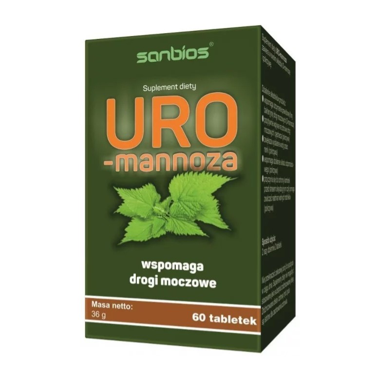 Uro-mannoza 60 tabl. SANBIOS - Wiesiołek-Pharma Uro-mannoza 60 tabl. SANBIOS - Wiesiołek-Pharma