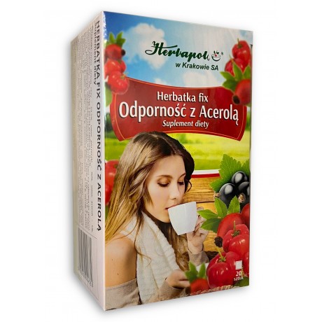 Herbatka Odporność z acerolą 20x2g Herbapol KRAKÓW - Wiesiołek-Pharma