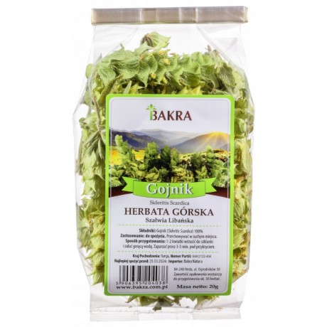 Gojnik Herbatka Górska 20g BAKRA - Wiesiołek-Pharma