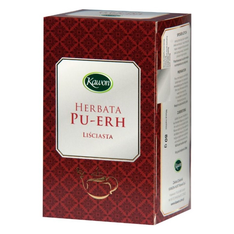 Herbata czerwona Pu-Erh 80g KAWON - Wiesiołek-Pharma Herbata czerwona Pu-Erh 80g KAWON - Wiesiołek-Pharma