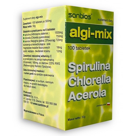 Algi-Mix 100 tabl. SANBIOS - Wiesiołek-Pharma